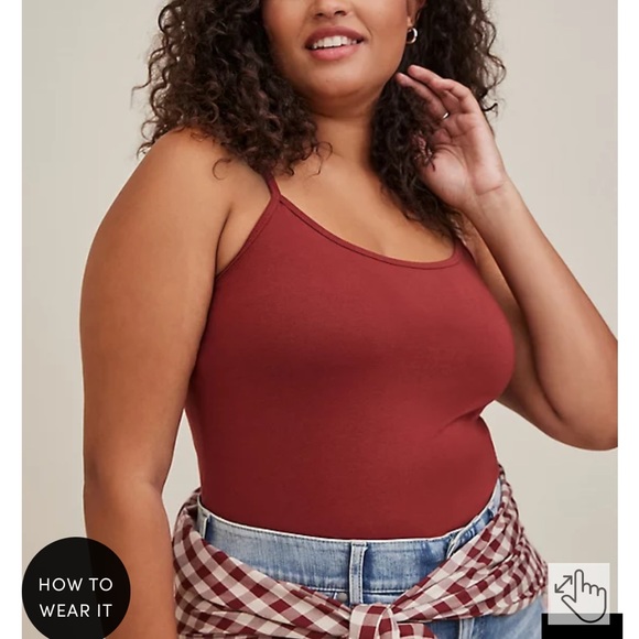 TORRID SIZE 2 2X 18-20 NWT BURNT RED FOXY CAMI - Picture 4 of 4